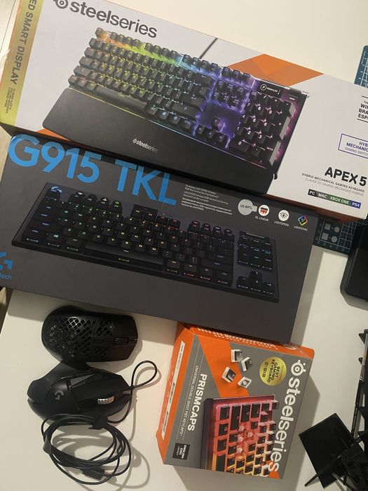 LOT мишки и клавиатури Steelseries Apex 5 / Aerox 3 / G915 TKL / G502