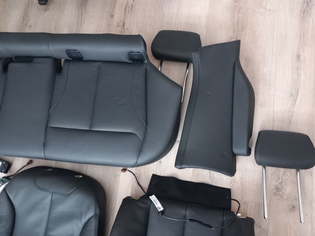 Interior scaun bancheta spate piele neagra încălzită BMW F34 F30 F20