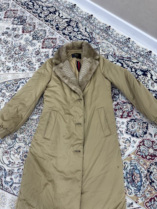 Норка жагалы узын куртка сатылады