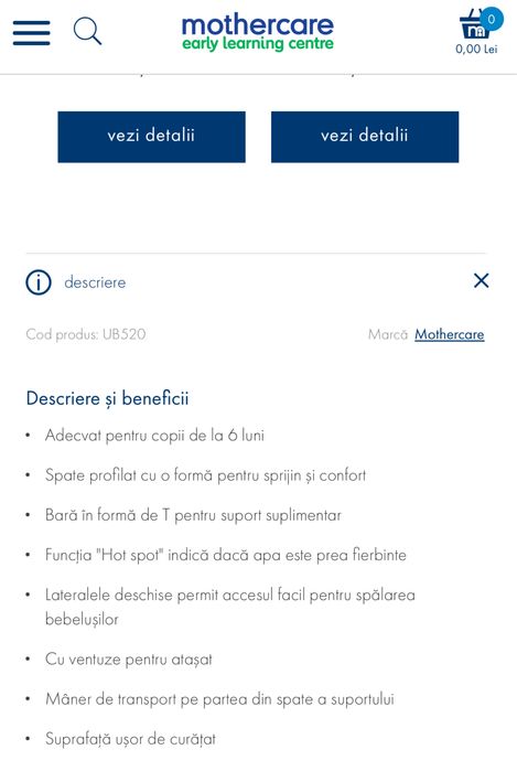 Suport baie Mothercare