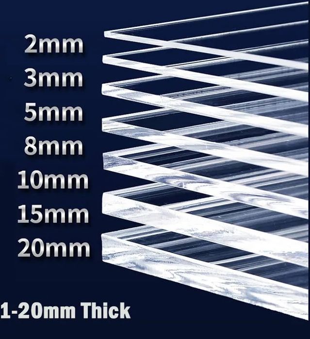 Plexiglas transparent/sticla plastica 2mm