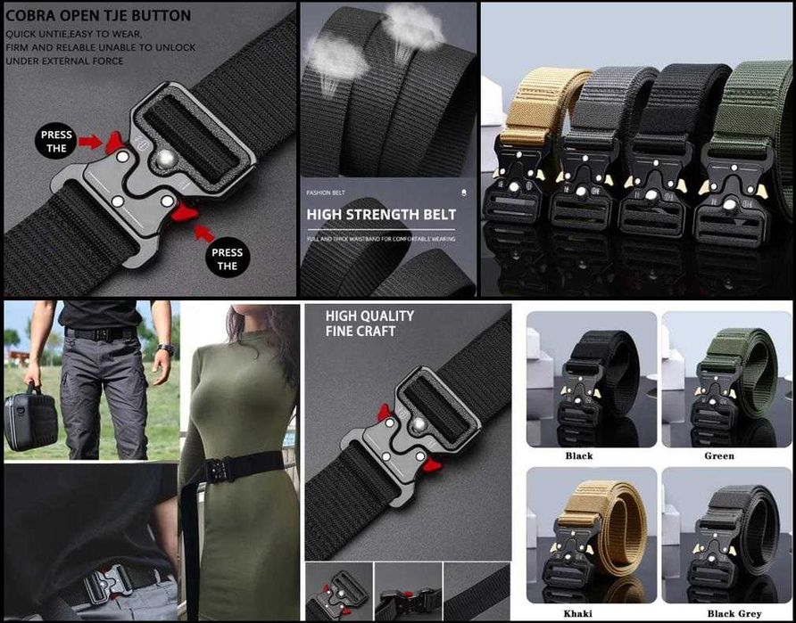 Тактически Военен Колан Без Дупки Бързо Освобождаване чрез Катарамата