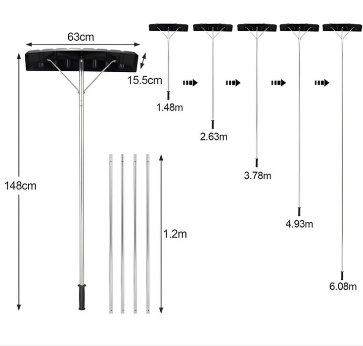 Lopată reglabilă pentru zăpadă