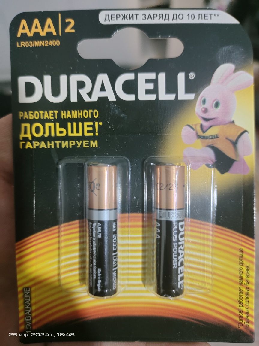 DURASELL AAA ДЮРАСЕЛ батарейки ААА Мизинчиковые