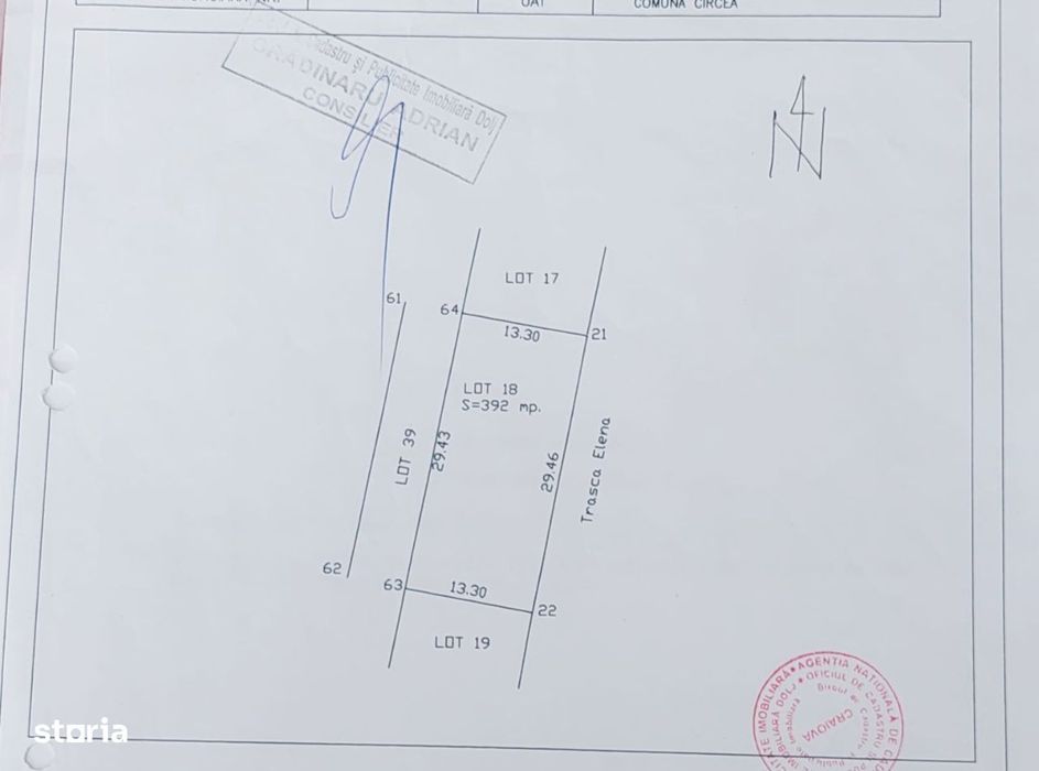 Intravilan Cârcea, 392 mp, pe lângă depozitul de legume-fructe