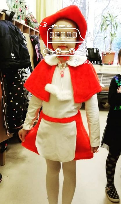 Новогодний костюм Красной шапочки, размер 3-5 лет