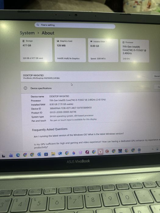 Продам Asus vivobook 14 (core i5-11)