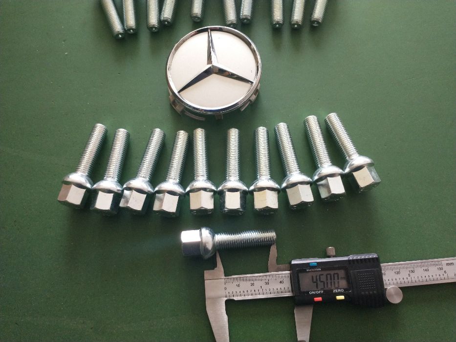 Prezoane lungi Mercedes M12 x 1,5 filet 45 mm cap Semisferic Orice mod