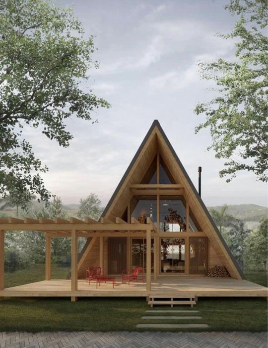 Vand cabane din lemn tip A accept si variante auto