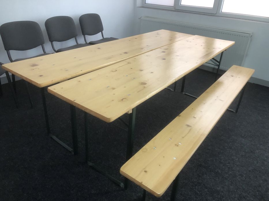 Mese lemn masiv si bancute terase sau foisoare