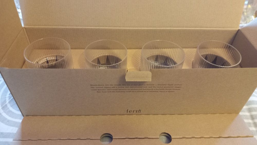 Ripple Стъкло Kомплект от 4 Ясен - Ferm Living