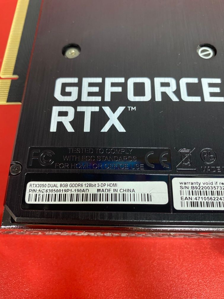 RTX3050 DUAL 8GB GDDR6 128bit
