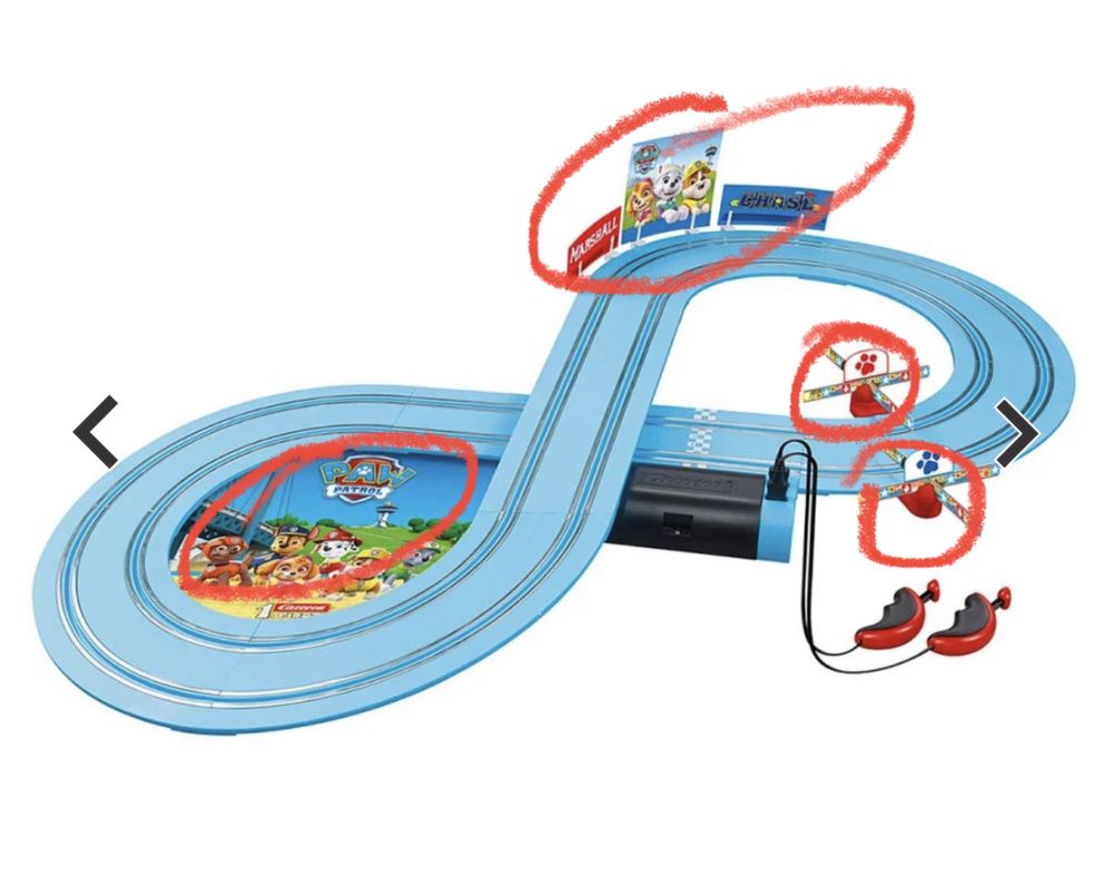 Pista de curse electrica paw patrol