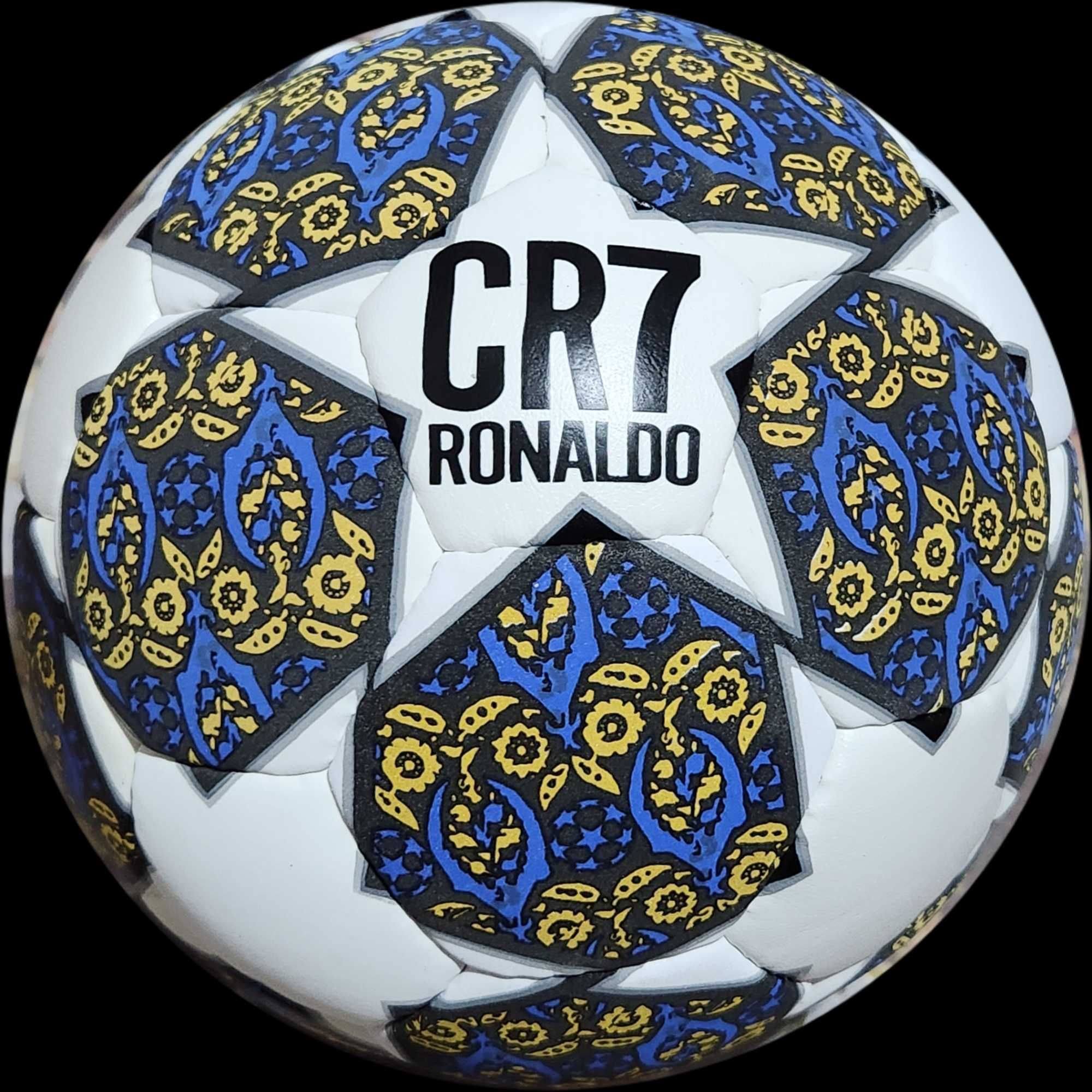 Нова Футболна Топка CR7 RONALDO Роналдо 2025г Черна Звезда CHAMPIONS