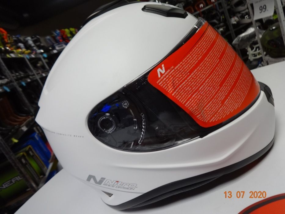 ШОК ЦЕНА! Kаска nitro n3100 rival white нова мото каска шлем s m l x