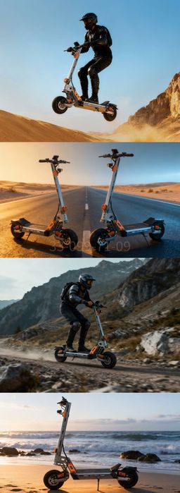 Элетросамокат MINI TANK dual motor 2400w, 60V, скорость до 75 км/ч,