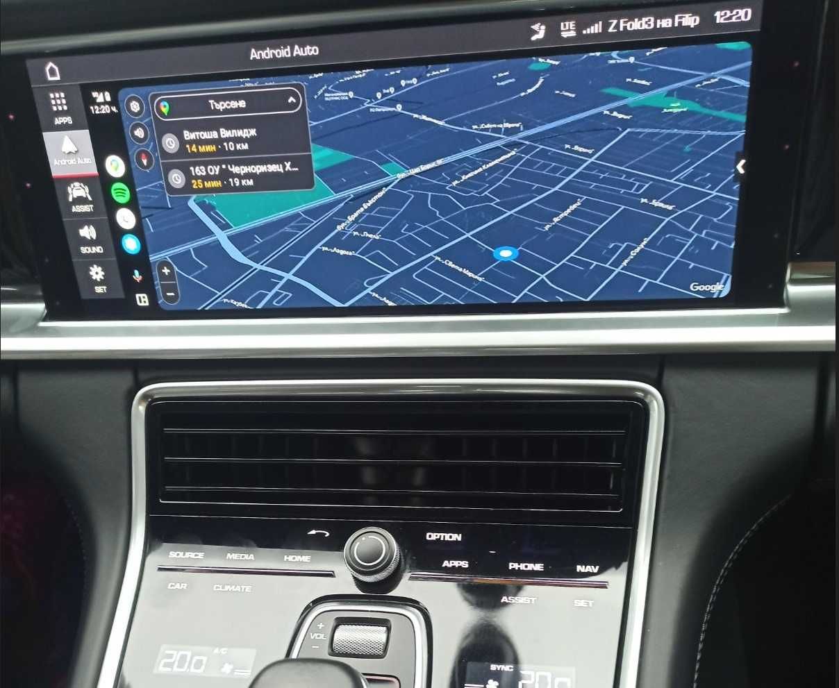 PORSCHE VIM CarPlay Android Auto цял екран Порше Panamera Full 2024map