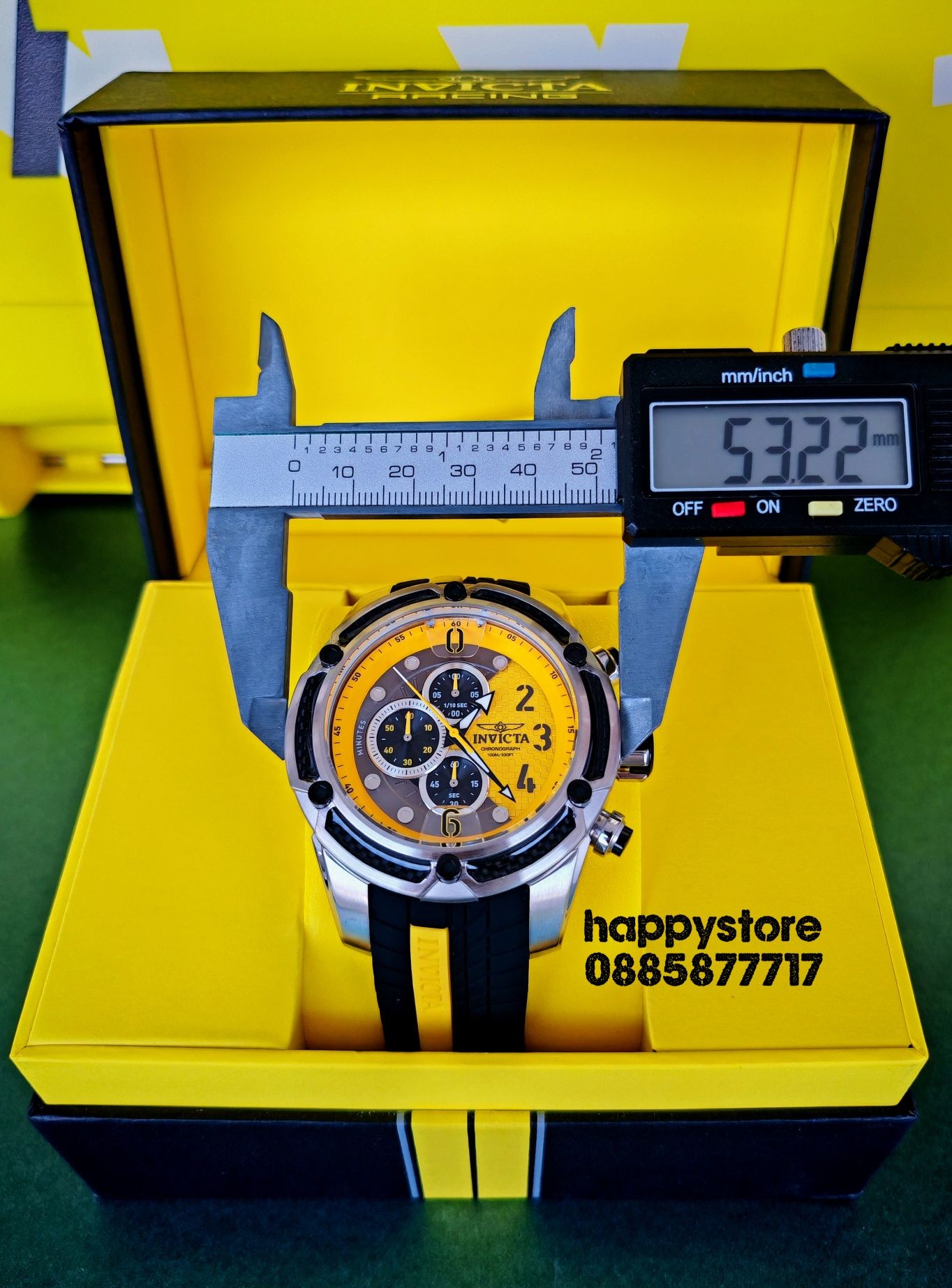 INVICTA Steel Yellow 53 mm, Инвикта нов ръчен часовник