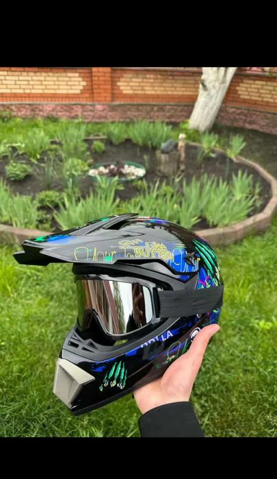 Casca Cross pentru Trotineta Electrica  +ochelari