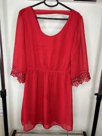 червена рокля размер голям