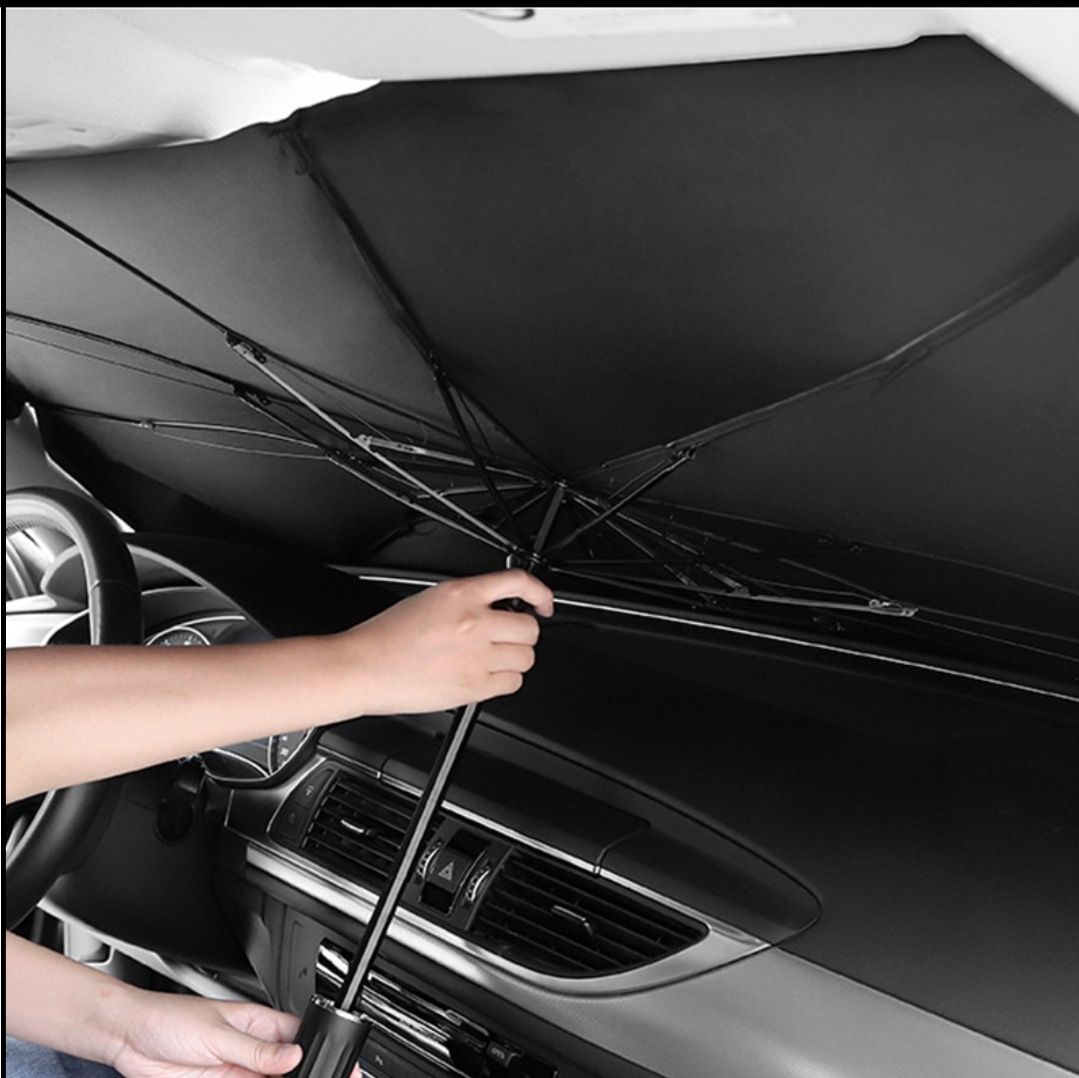 Складной автомобильный солнцезащитный зонт от перегрева салона машины