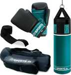 Set sac de box 5,5 kg cu manusi de box, bandaje, curea din nailon,