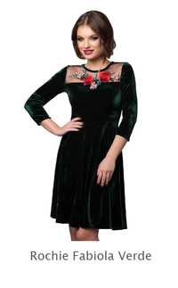 Rochie verde de catifea mar. M