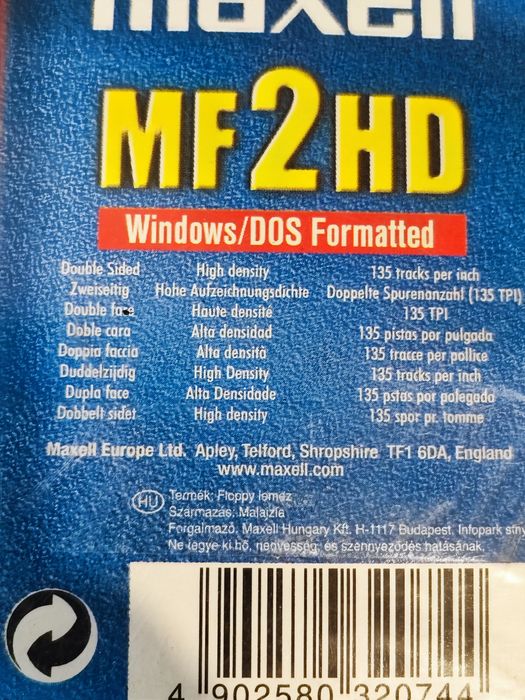 Dischete Maxell MF2HD 1.44MB sigilate, set 10 buc, retro PC