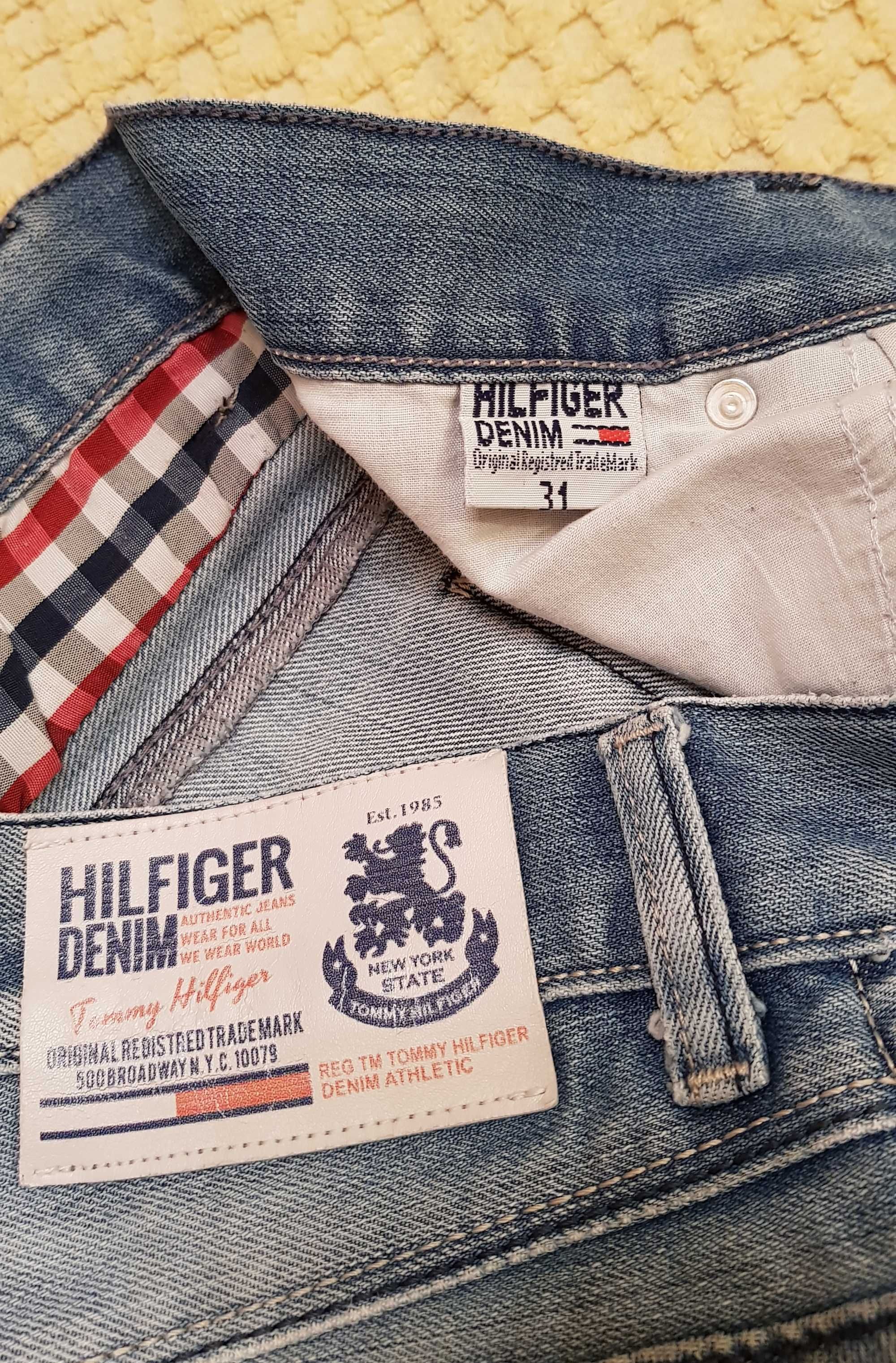 Pantaloni jeans blugi TOMMY HILFIGER albastri W31 (talia)