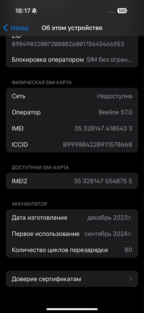 Iphone 15 PRO FULL комплект
