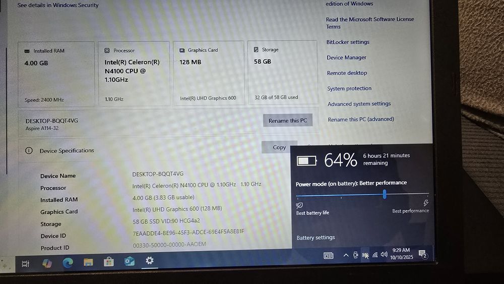 Laptop Aspire 1 A114