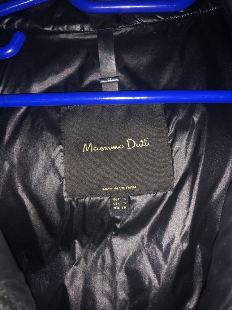 Geaca matlasata, negru,puf de gasca - Massimo Dutti