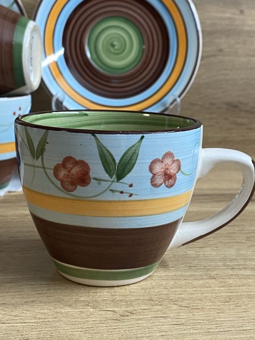 Винтидж ръчно рисувани керамични чаши CREATABLE