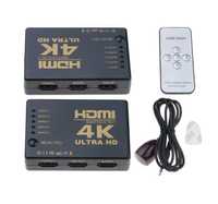 HDMI 5x1 Splitter 4K Ultra HD 2160P + пульт