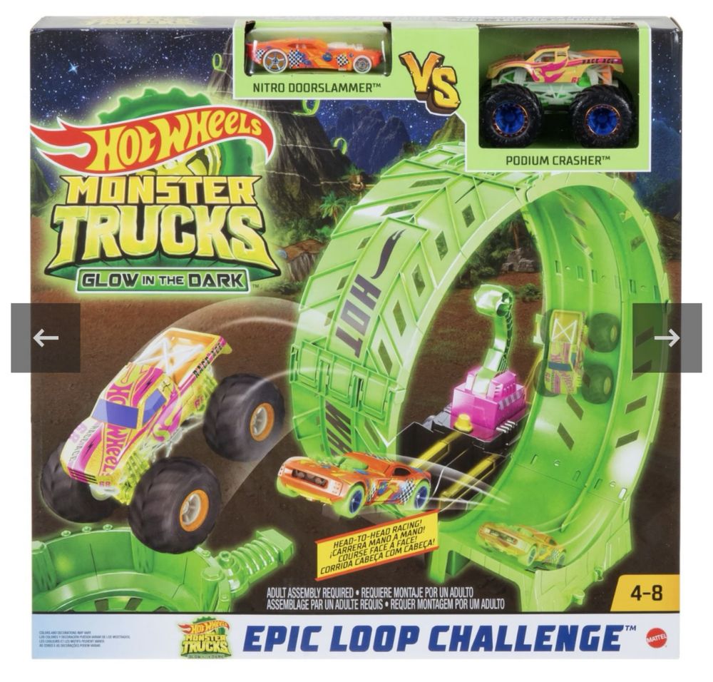 Monster truck Pista cascadorilor in bucla fosforescenta