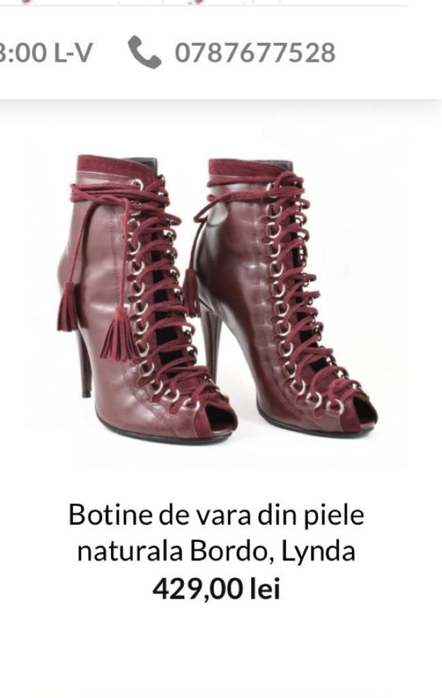 Botine piele noi