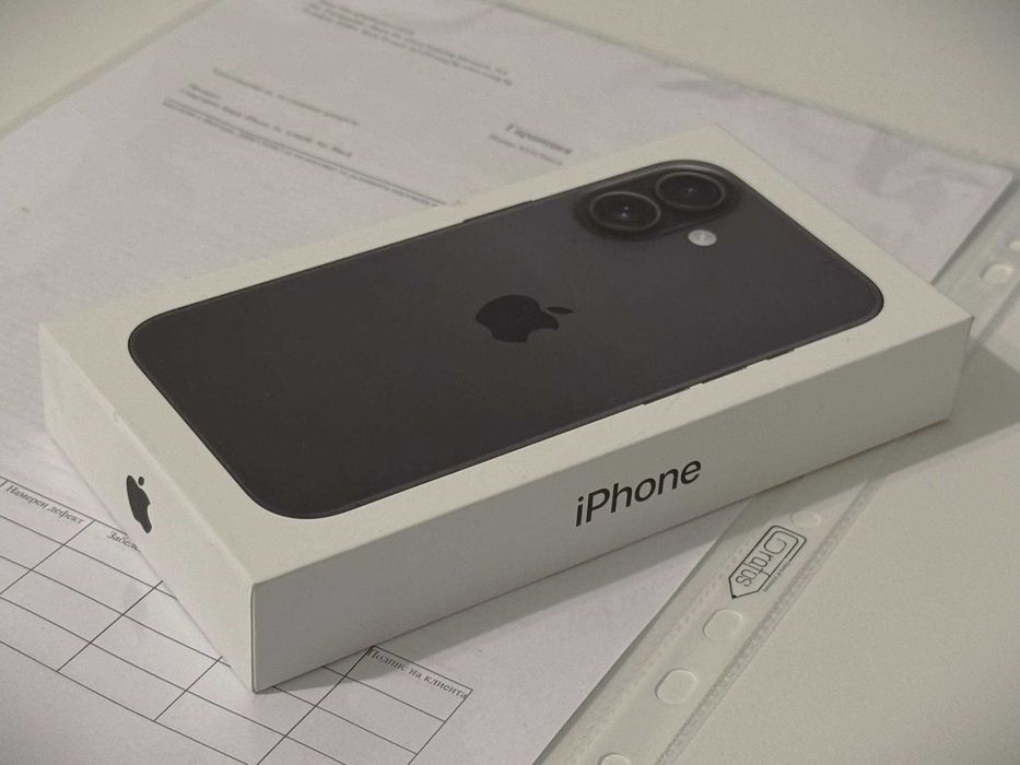 Бартер!Чисто Нов! 24м.Гаранция. iPhone 16 Black (Черен)
