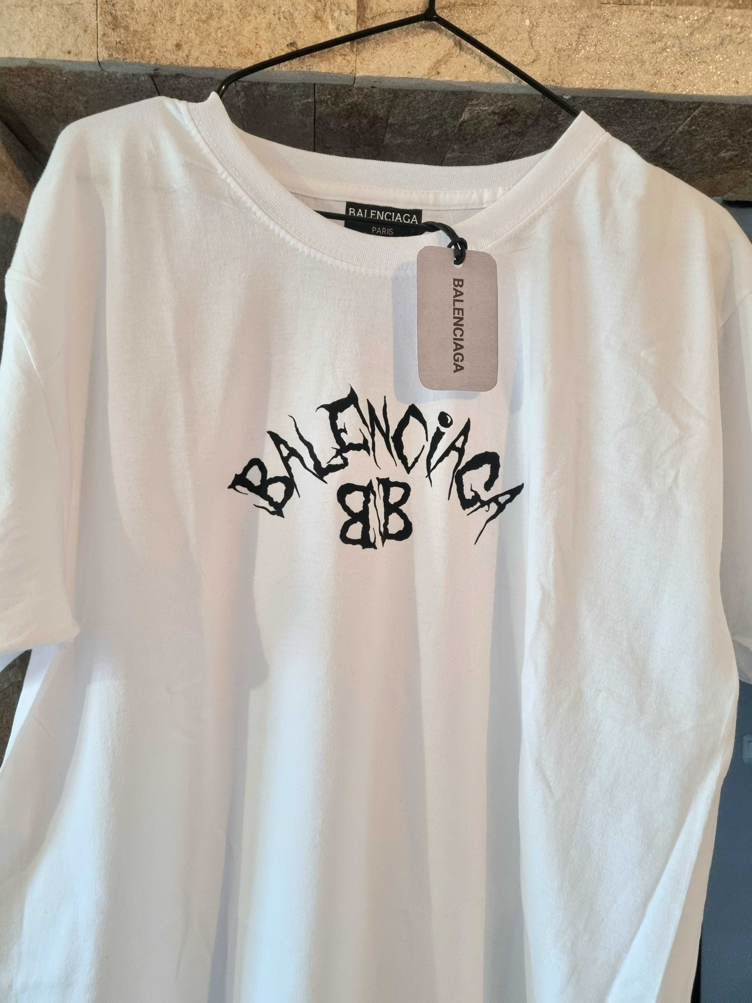 Мъжка бяла тениска Balenciaga