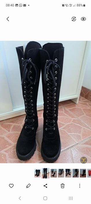 Cizme talpa track piele naturală