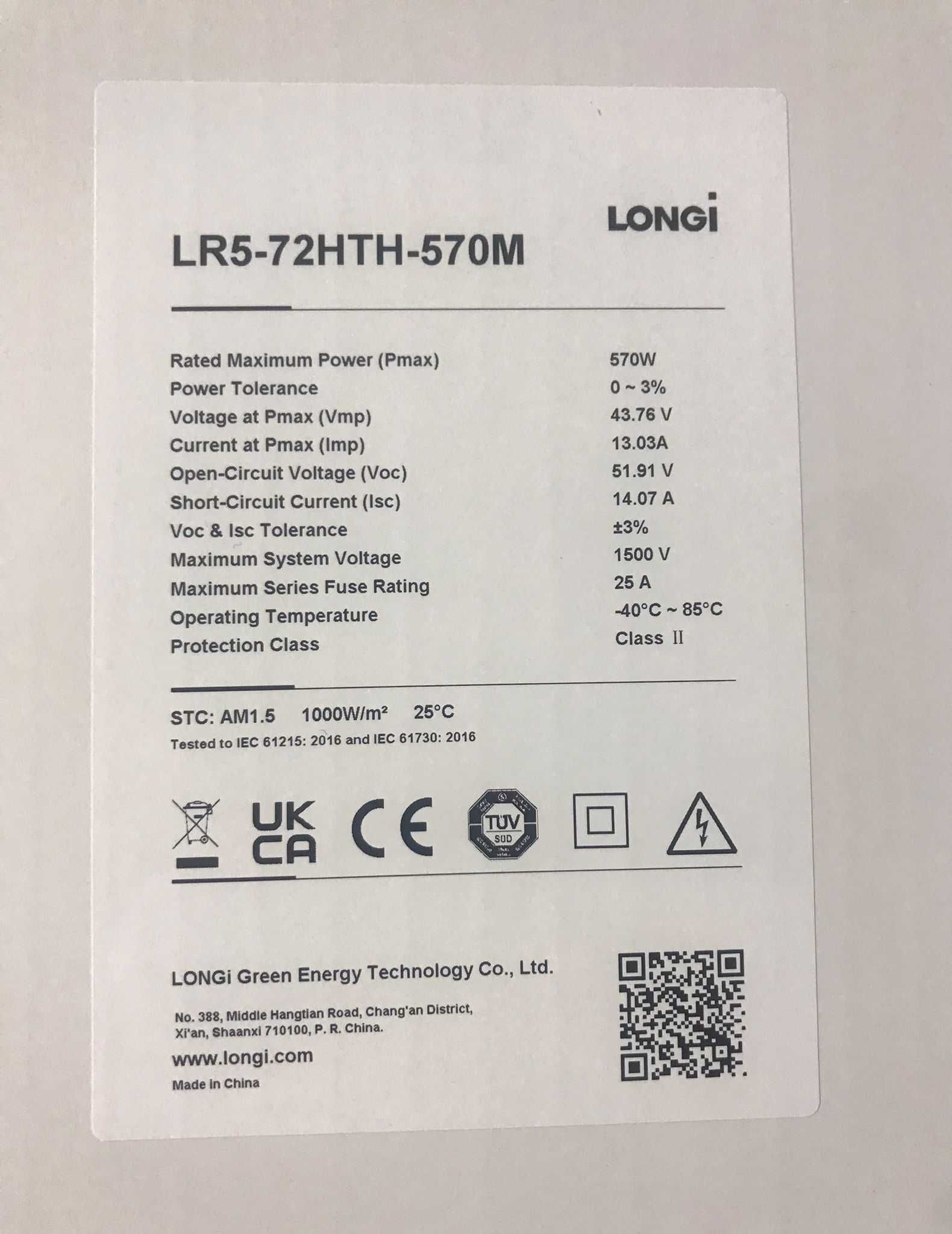 Panouri fotovoltaice LONGI 570w-PALET