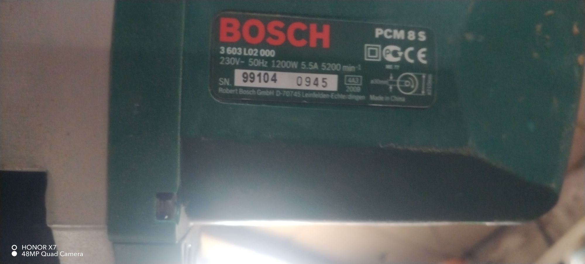 Bosch PCM 8 - Fierastrau circular stationar, 1200 W, 216 mm, ghidaj la