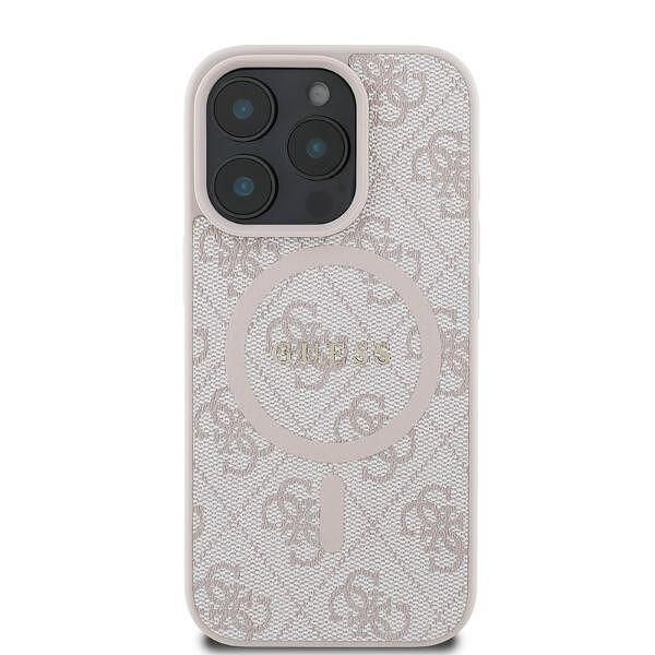 Guess 4g ring classic logo magsafe кейс за iphone 16 pro max – розов