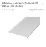 Glaf / pervaz de aluminiu 25 cm x 300 cm