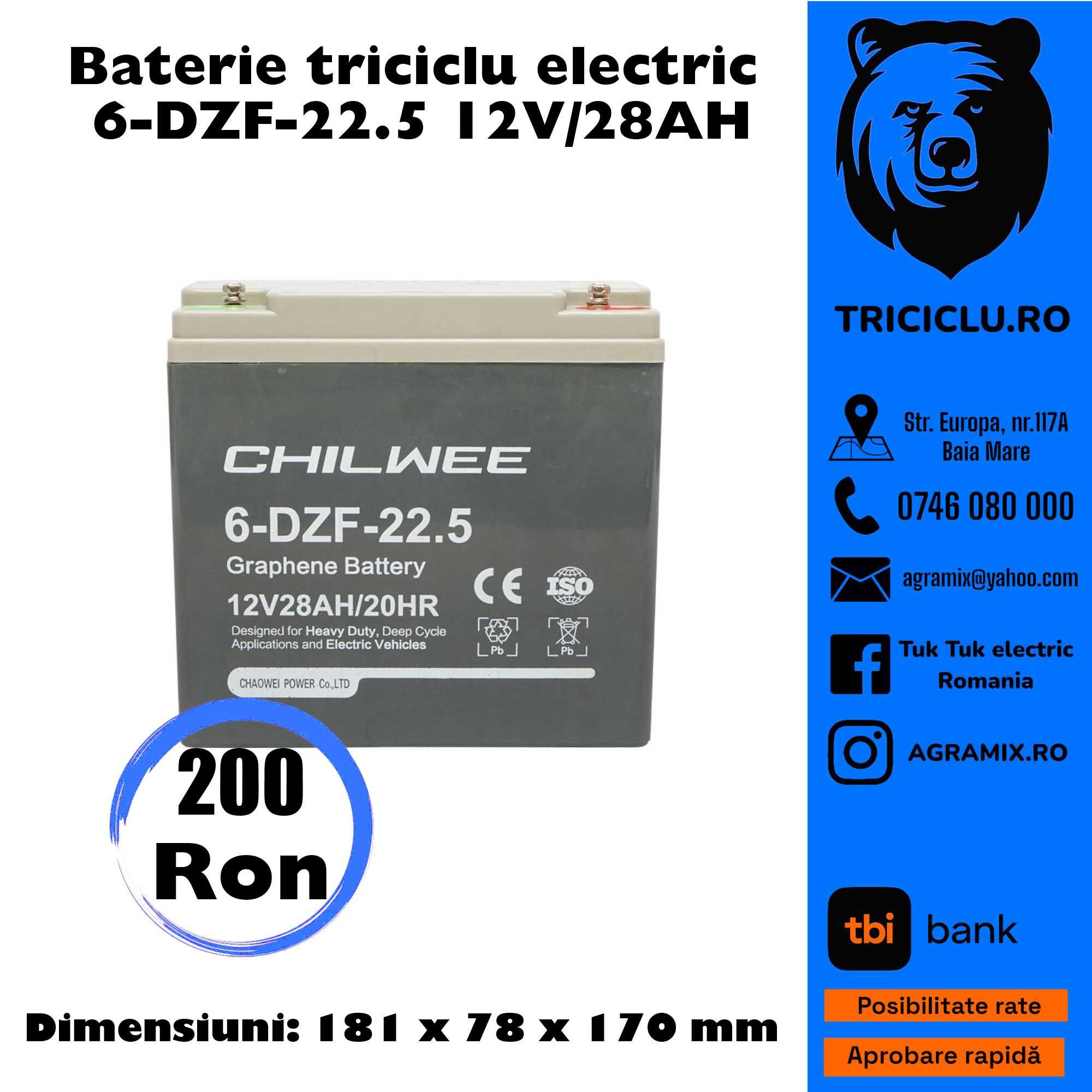 Baterie triciclu electric noi   Agramix