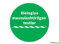 Biologiya fanidan testlar to‘plami (PDF, 2024/2025)