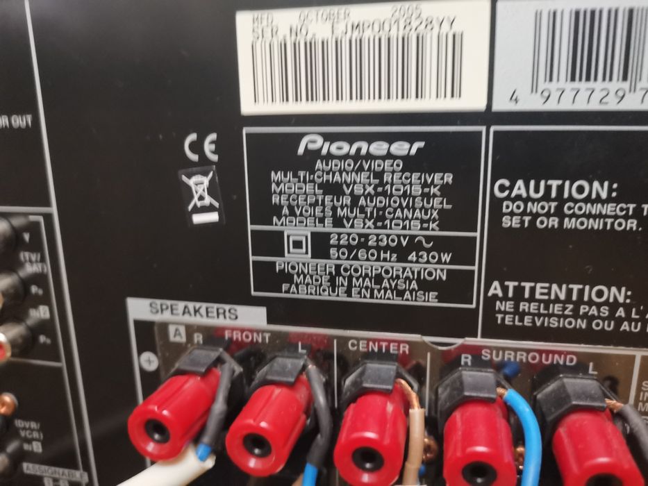 Receiver Pioneer VSX-1015 MOS FET 150w