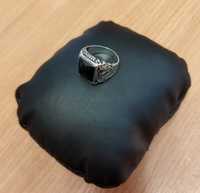 Серебряный мужской перстень. Кольцо с Черным камнем. Серебро 925п.