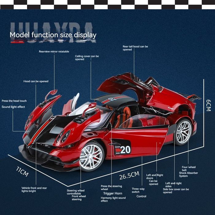 Металлическая машинка Pagani Huayra 1:18