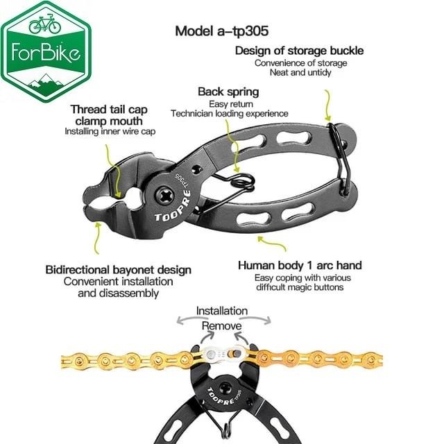 PROMO! Clește + 3 zale eliberare rapidă conectoare lant bicicleta cado