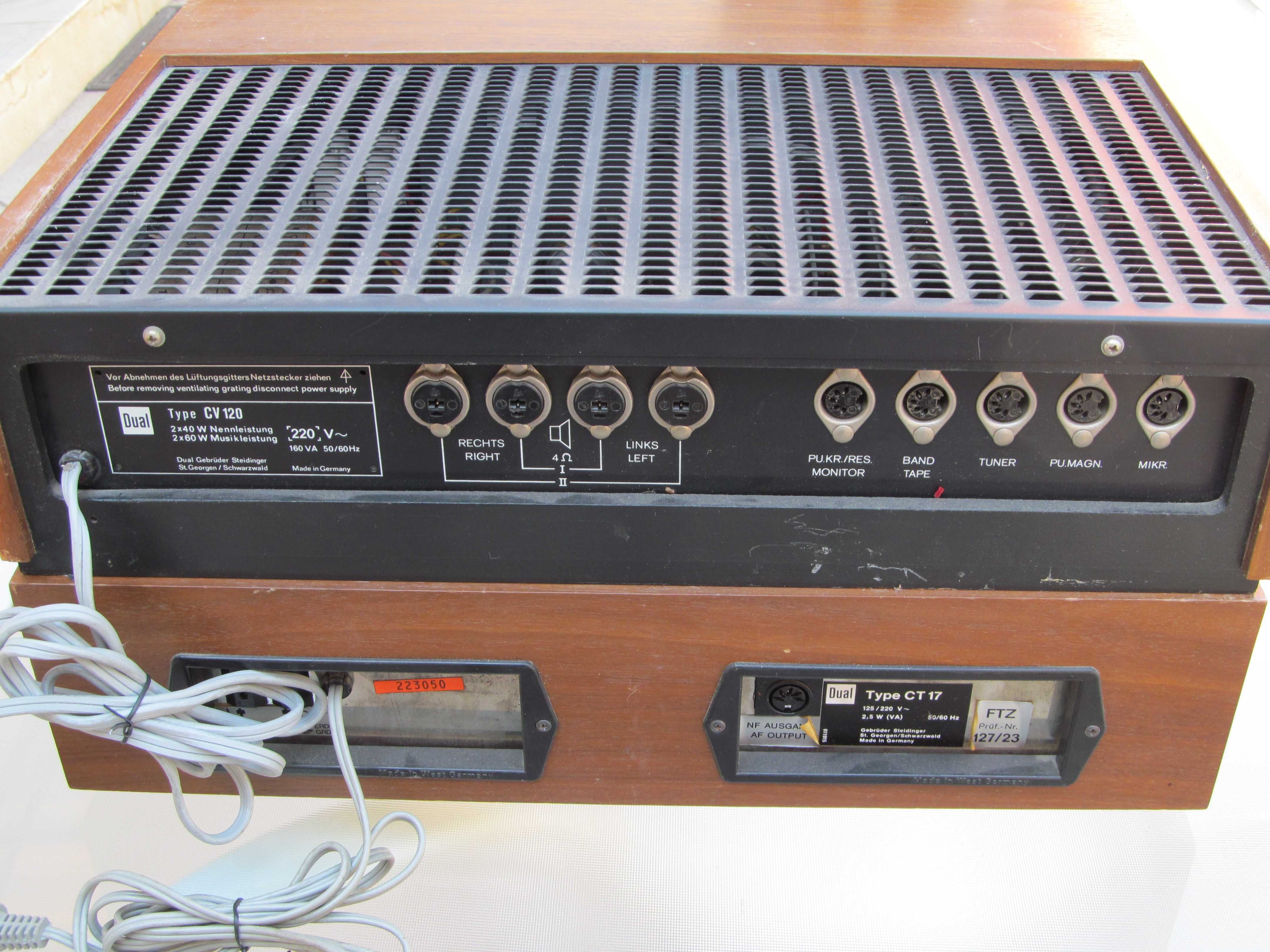 DUAL CV120 si CT17 amplificator si tuner , vintage